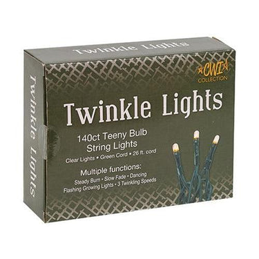 Twinkle Lights, Green Cord, 140 ct - The Fox Decor